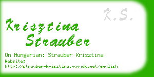 krisztina strauber business card